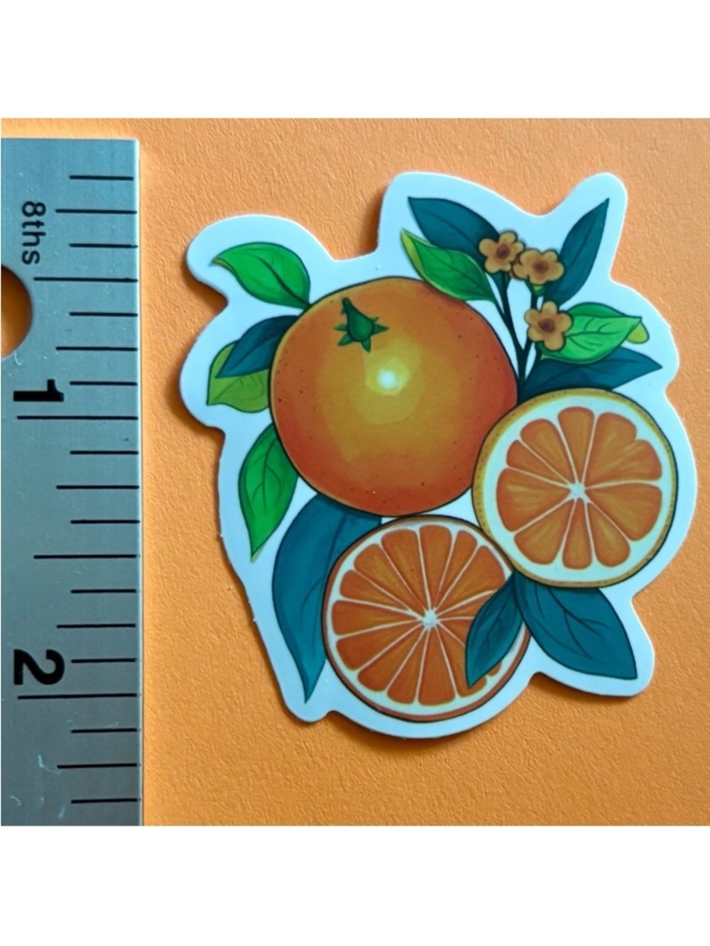 10/$10 Orange Blossom Aesthetic Sticker Waterproof  Vinyl Water Bottle Laptop